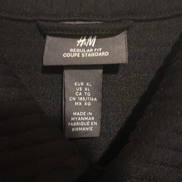 H&M LONG SLEEVE BUTTON DOWN SHIRT in BLACK - Picture 6 of 6